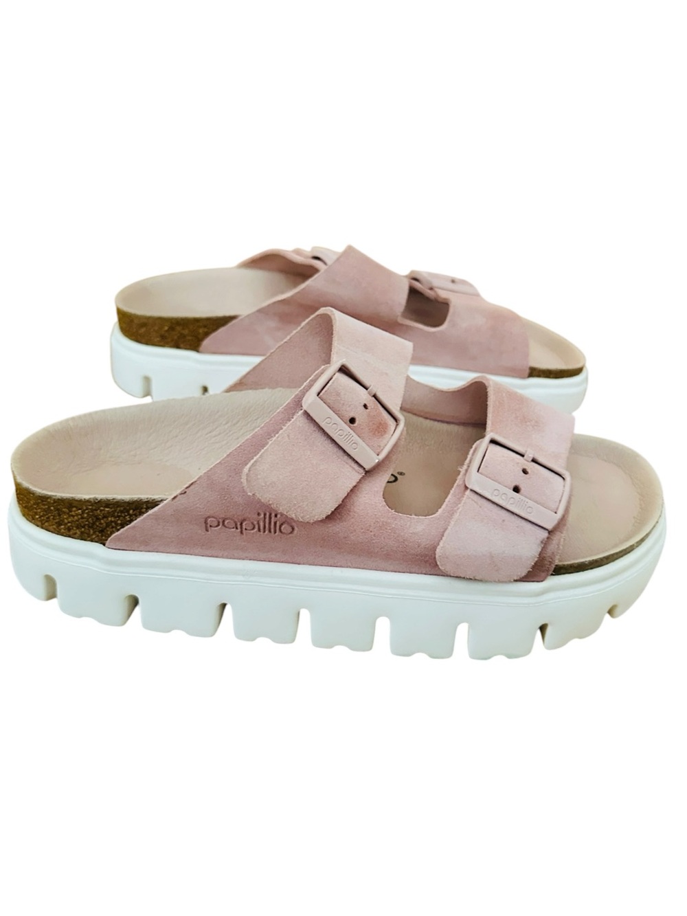 Birkenstock Papillio Arizona Chunky Platform Sandal Size 7 Pink